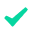 Icon - Haken in Lightgreen